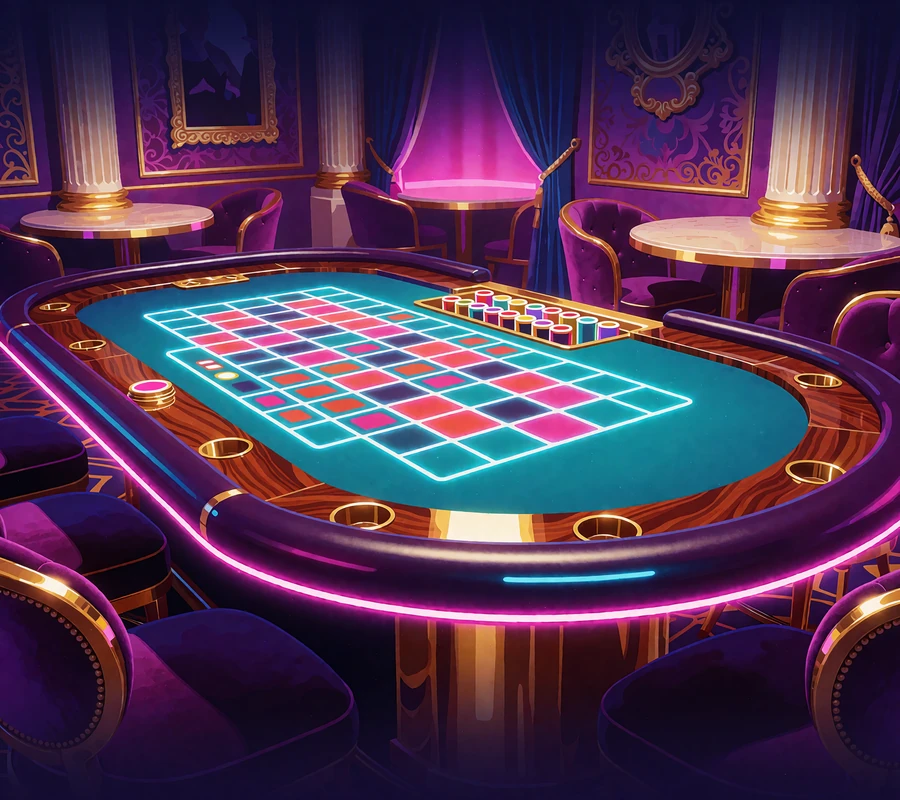 St&oacute;ł do ruletki w eleganckim salonie ze złotymi kolumnami - Lightning Roulette na żywo w Wyns Casino